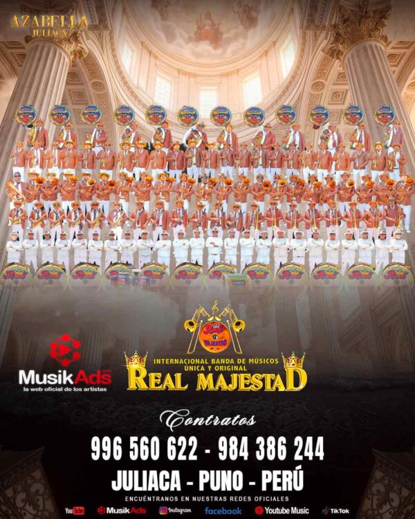 INTERNACIONAL BANDA DE MÚSICOS REAL MAJESTAD ÚNICA Y ORIGINAL ®